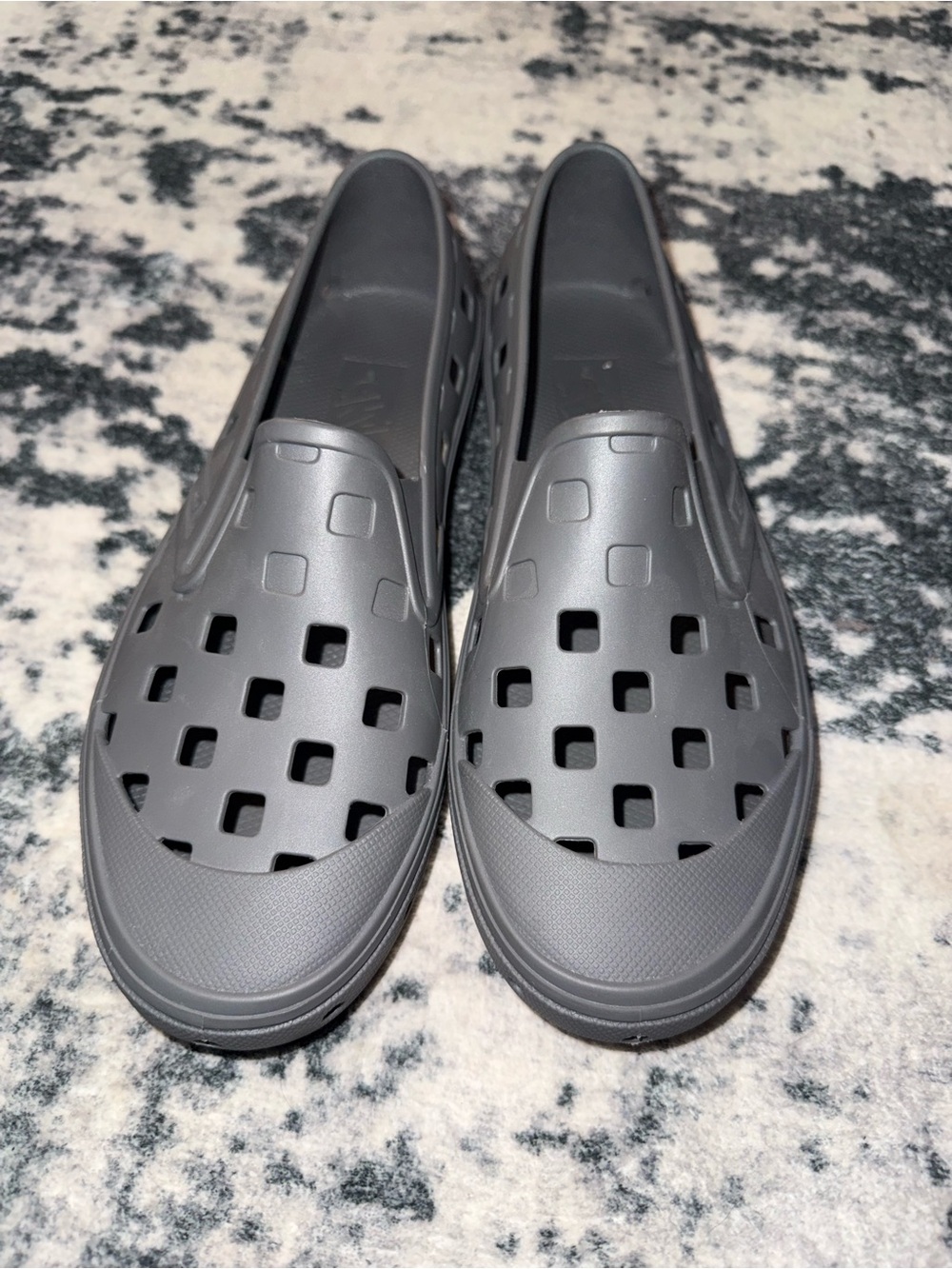 Vans Women's Grey Slip-On Perforated Rubber Mule
